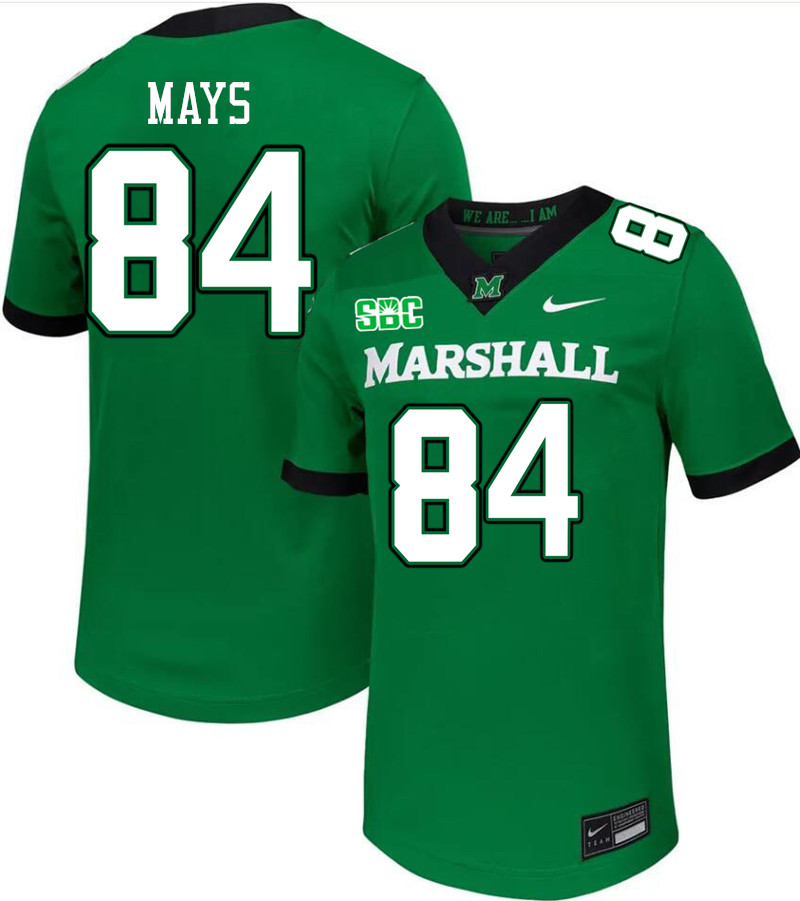 Men #84 Antwaan Mays Marshall Thundering Herd SBC Conference College Football Jerseys Stitched-Green